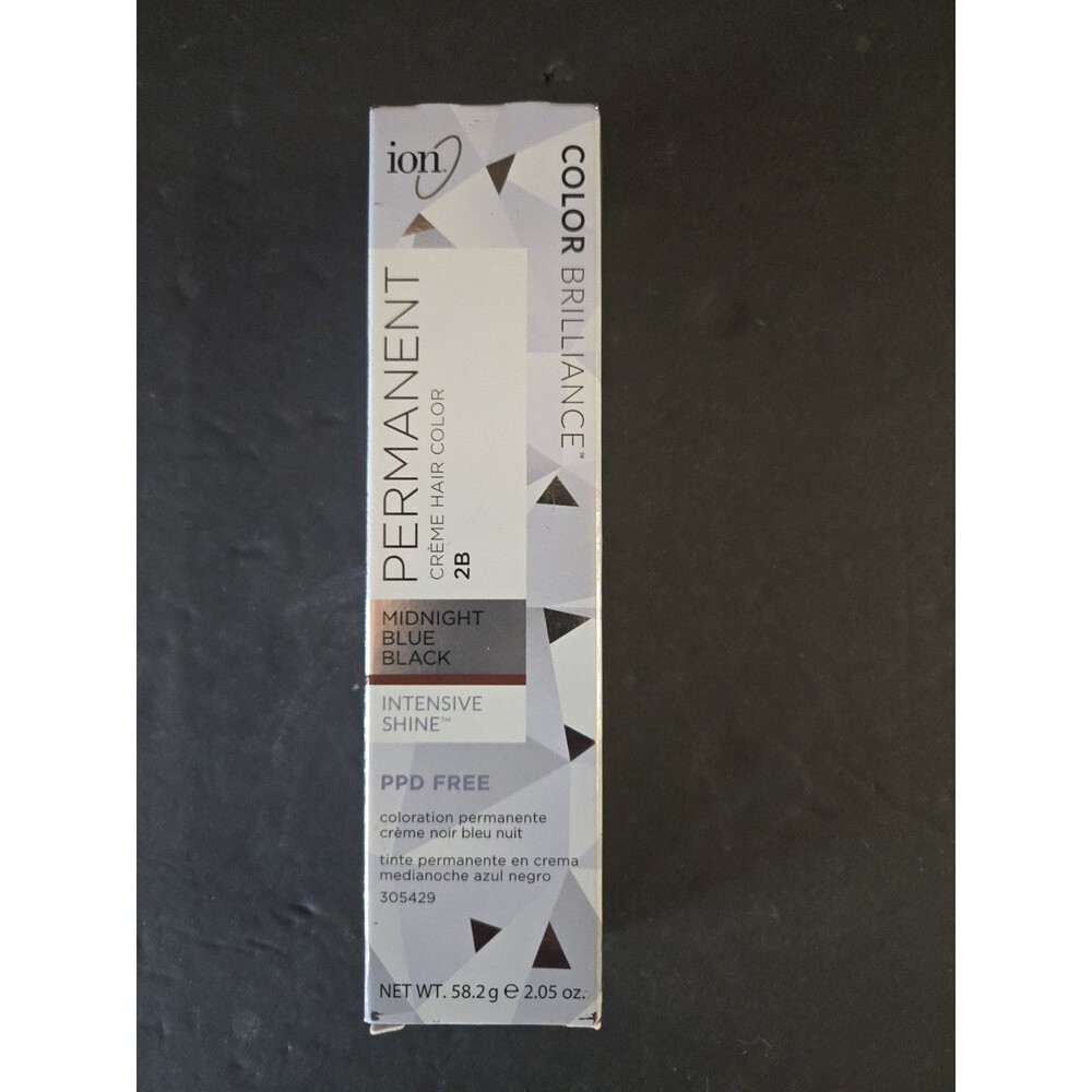 Ion Permanent Hair Color Intensive Shine Midnight Blue Black 2B Sealed